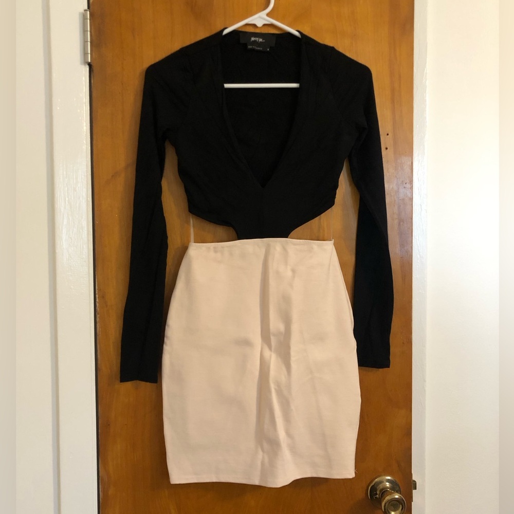 Nasty Gal | Black & Pink Cutout Dress